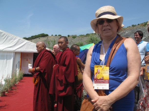Syusy all'incontro con il Dalai Lama